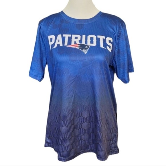 Patriots Women's Short Sleeve Tee Blue XL - Picture 1 of 7